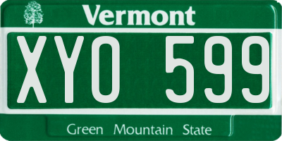 VT license plate XYO599