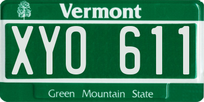 VT license plate XYO611