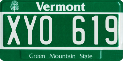 VT license plate XYO619