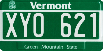VT license plate XYO621