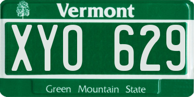 VT license plate XYO629