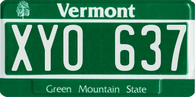 VT license plate XYO637