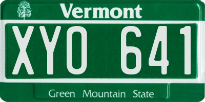 VT license plate XYO641