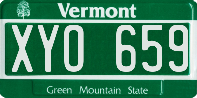 VT license plate XYO659