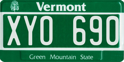VT license plate XYO690