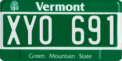 VT license plate XYO691