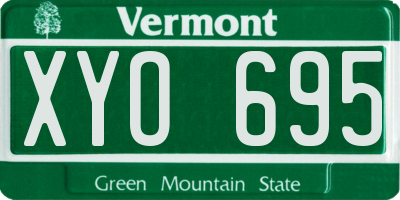 VT license plate XYO695
