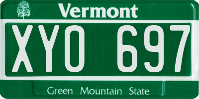 VT license plate XYO697