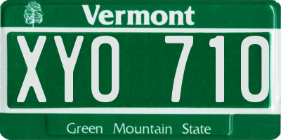 VT license plate XYO710