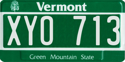 VT license plate XYO713