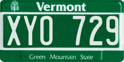VT license plate XYO729