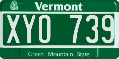 VT license plate XYO739