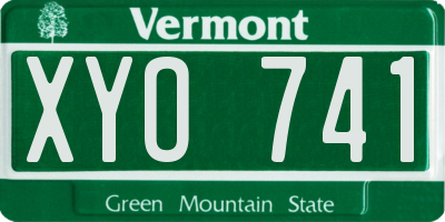 VT license plate XYO741