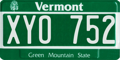 VT license plate XYO752