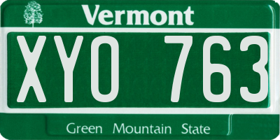 VT license plate XYO763