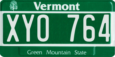 VT license plate XYO764