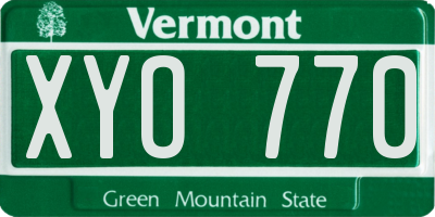 VT license plate XYO770