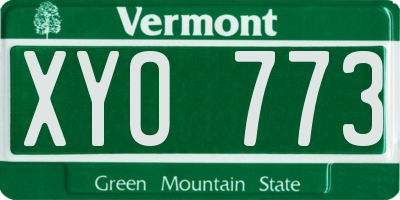 VT license plate XYO773