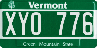VT license plate XYO776