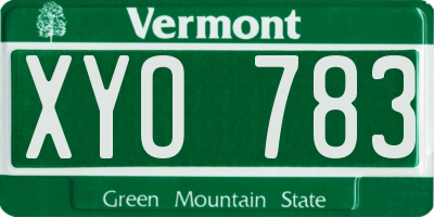 VT license plate XYO783