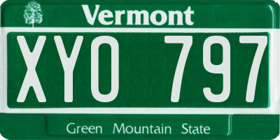 VT license plate XYO797