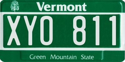 VT license plate XYO811