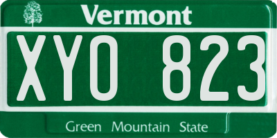 VT license plate XYO823