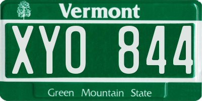 VT license plate XYO844