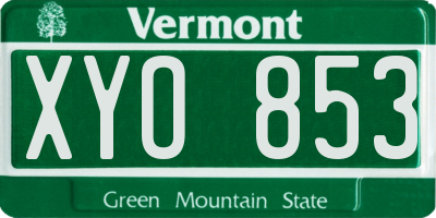 VT license plate XYO853