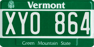 VT license plate XYO864