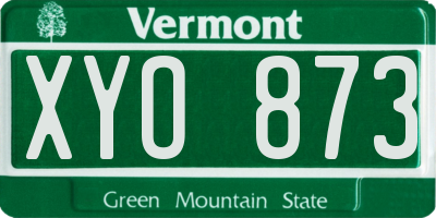 VT license plate XYO873