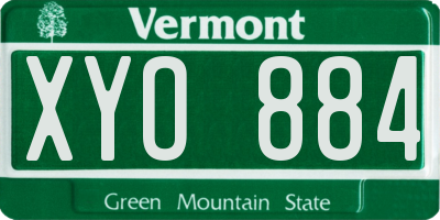 VT license plate XYO884
