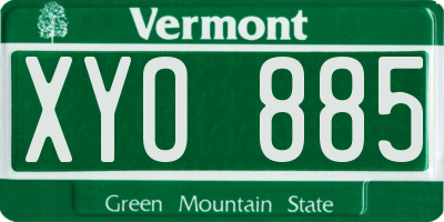 VT license plate XYO885