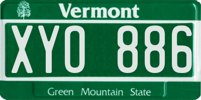 VT license plate XYO886