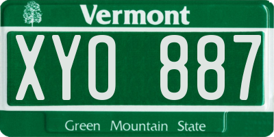 VT license plate XYO887