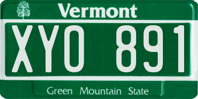 VT license plate XYO891