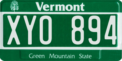 VT license plate XYO894