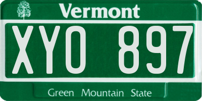 VT license plate XYO897