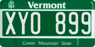 VT license plate XYO899