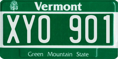 VT license plate XYO901