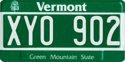 VT license plate XYO902