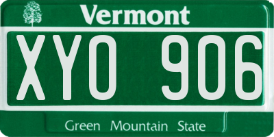 VT license plate XYO906