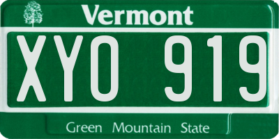 VT license plate XYO919