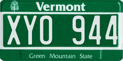 VT license plate XYO944
