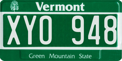 VT license plate XYO948