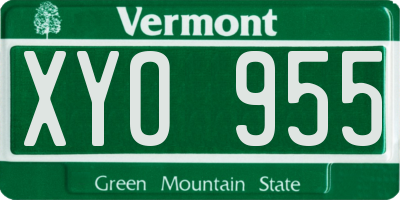 VT license plate XYO955
