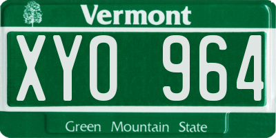 VT license plate XYO964