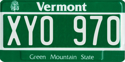 VT license plate XYO970