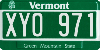 VT license plate XYO971