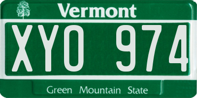 VT license plate XYO974
